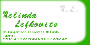 melinda lefkovits business card